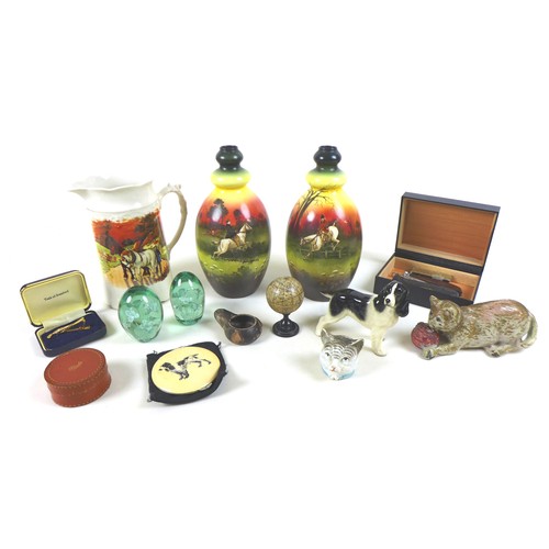 90 - A group of mixed collectables, including a silver penknife, Charles Edward Adams, Birmingham 1901, a... 