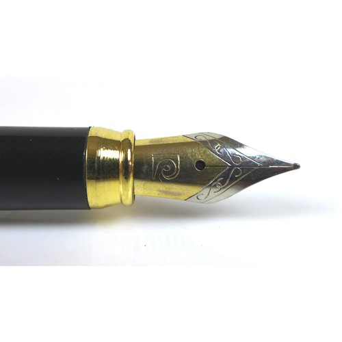 106 - A collection of pens, comprising a Montblanc Meisterstuck black fountain pen, 4810, with 14ct nib, a... 