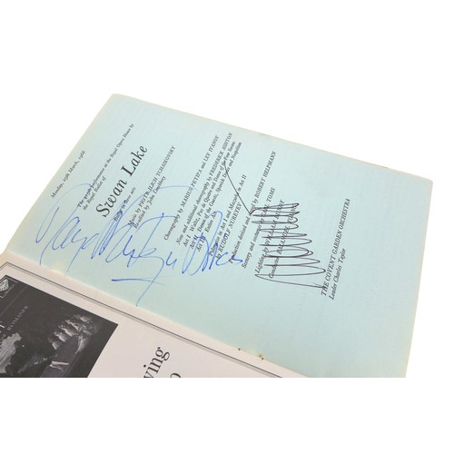 93 - A signed Royal Opera House programme, for the 25th March 1968 production of 'Swan Lake', signed by M... 