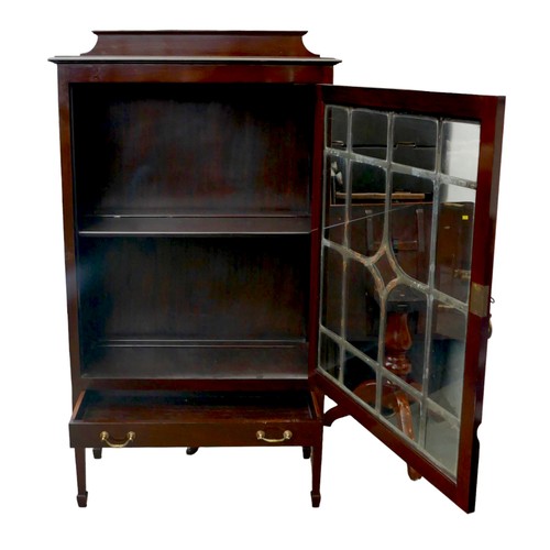 361 - An Edwardian mahogany display cabinet, labelled 'John Broadwood & Sons Ltd, Makers, London', and 'Th... 