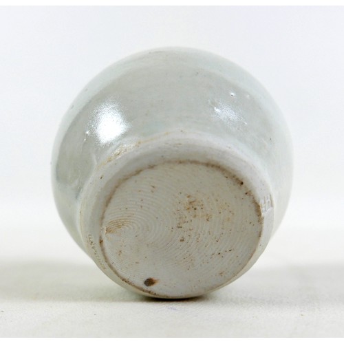 62 - A Bernard Leach studio pottery small vase, decorated in brown and white glaze, impressed 'England' a... 