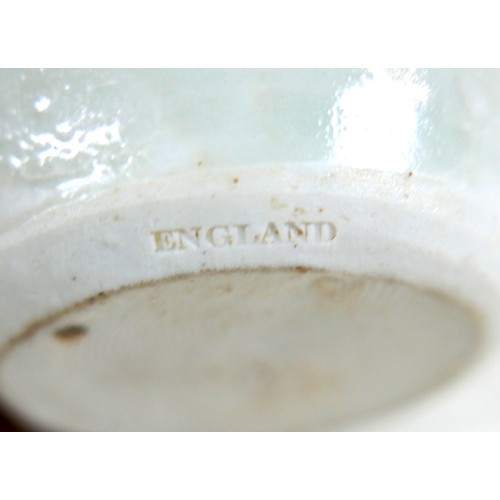 62 - A Bernard Leach studio pottery small vase, decorated in brown and white glaze, impressed 'England' a... 