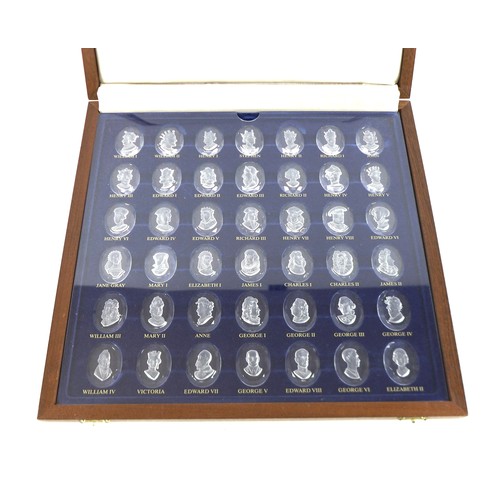 94 - A Danbury Mint set of 'The Royal Crystal Cameos', designed by sculptor Mark Howard Jones, 42 cameos ... 