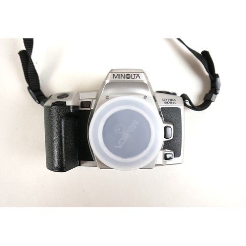 114 - A small group of cameras and photographic equipment, comprising an Olympus XA3 and A16 Electronic Fl... 