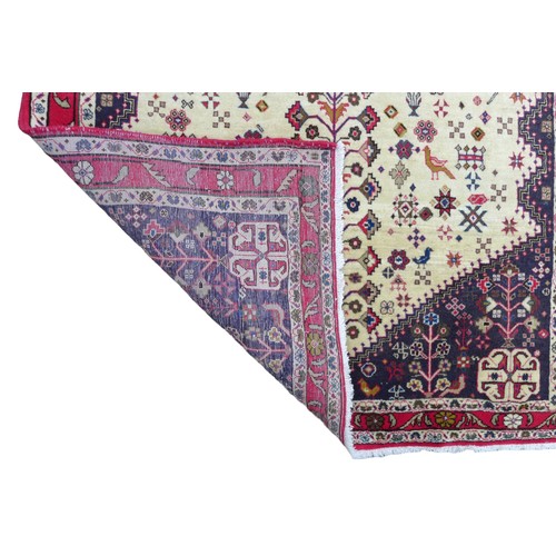 401 - A Shiraz rug, 215 by 127cm.