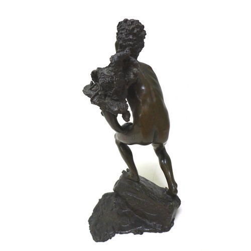 39 - Giuseppe Renda (Italian, 1859-1939): 'Fisherboy' (Pecatorello; Estasi), a bronze sculpture, signed '... 