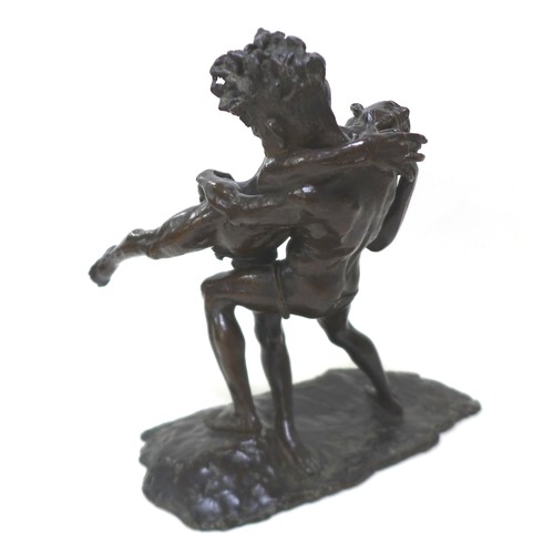 45 - Giuseppe Renda (Italian, 1859-1939): 'The Combat' (La Lotta), circa 1917, a bronze sculpture, signed... 