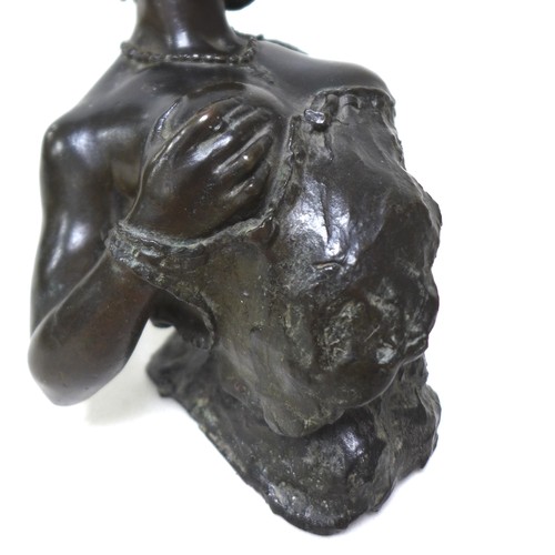 5 - Giuseppe Renda (Italian, 1859-1939): 'Woman exposing her breast', a bronze sculpture, signed 'G Rend... 