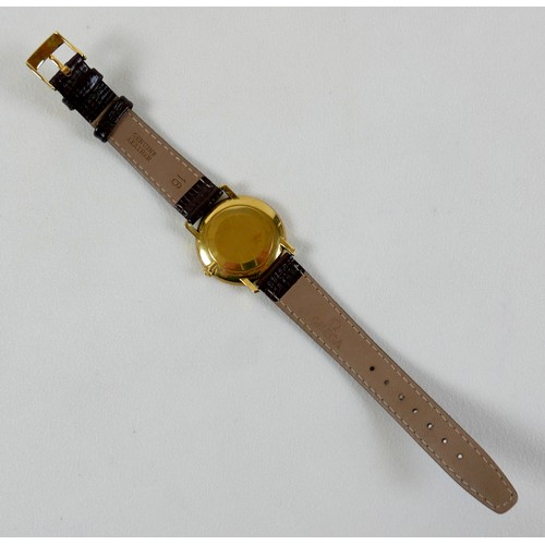 179 - An Omega De Ville 9ct gold cased gentleman's wristwatch, circa 1980s, on Omega leather strap, case 3... 