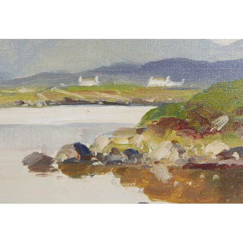 358 - Maurice Canning Wilks (Irish, 1910-1984): 'At Roundstone, Connemara', Irish landscape, signed lower ... 