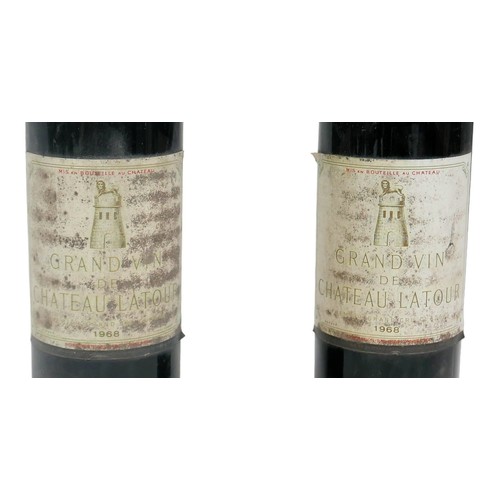 29 - Vintage wine: two bottles of 1968 Grand Vin de Chateau Latour, Premier Grand Cru Classe, U: mid shou... 