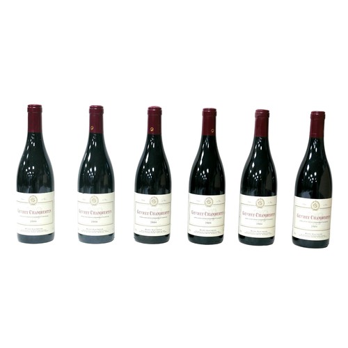 26 - Vintage wine: a case of six bottles of 2004 Gevrey Chambertin, Remy Gauthier, U: all above shoulder.