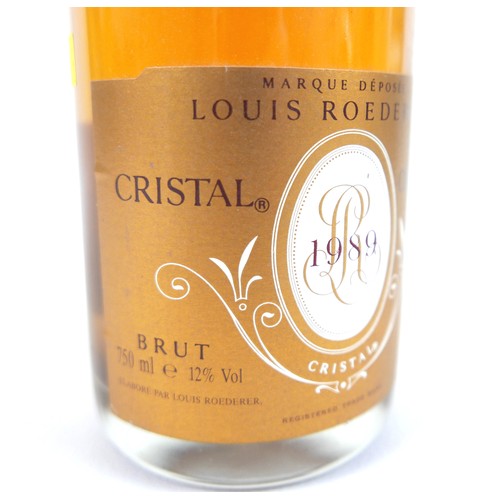 27 - Vintage Champagne: a bottle of Louis Roederer Cristal Brut Champagne, 1989.