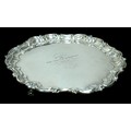 A Edwardian silver salver, with presentation inscription 'Presented to The Rev. S. W. Wheatley on th... 