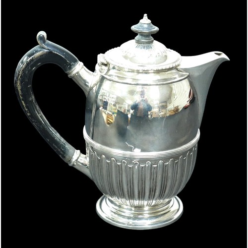 65 - A Victorian coffee pot, with presentation engraving 'THIS TEA-SERVICE TOGETHER WITH A PURSE OF £280 ... 