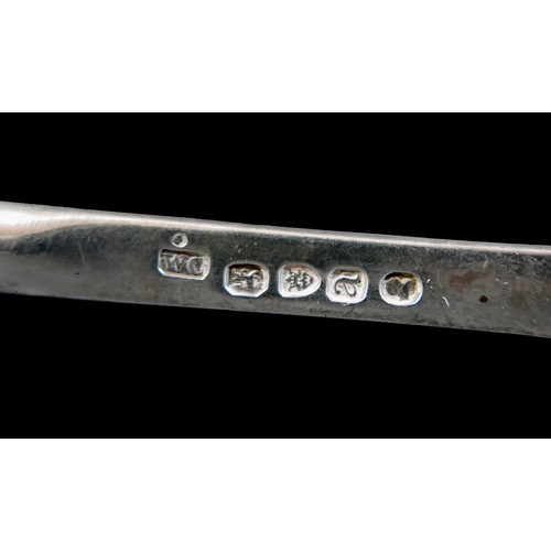 16 - A George III silver marrow scoop, William Cattell, London 1776, 1.7toz, 22.5cm.