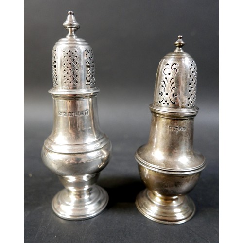 47 - Two Edwardian and later sugar sifters, comprising an Edwardian sugar sifter, C H & Co Chester 1905, ... 