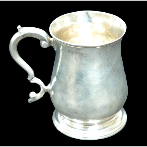 25 - A George III silver tankard, with later inscription 'Margaret Fenwick from her Godmother Isabel Clay... 