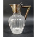 A silver topped claret jug, Birmingham 1907/08, 20cm high.