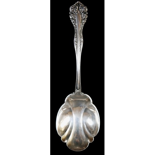 40 - A collection of silver flatware, including a Lily pattern sauce ladle, Whiting Manufacturing Company... 