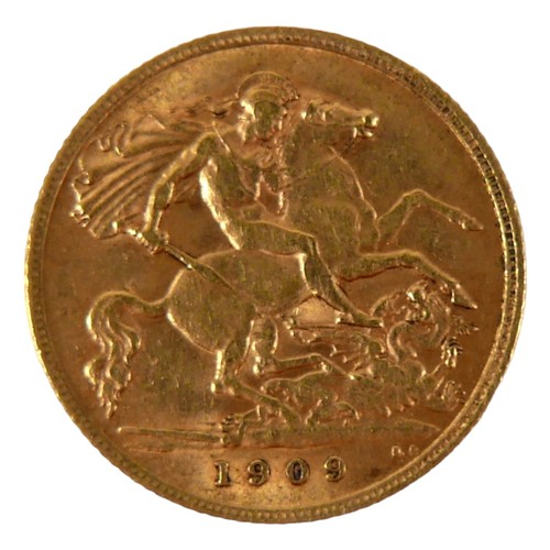 84 - An Edward VII gold half sovereign, 1909.