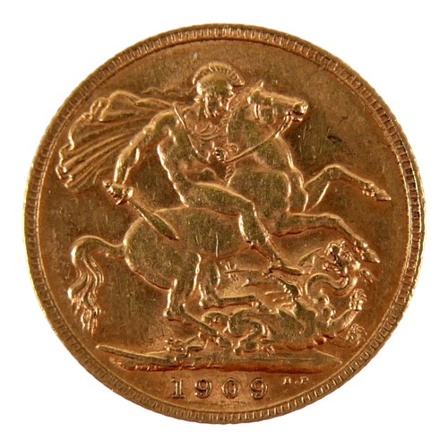 99 - An Edward VII gold sovereign, 1909.