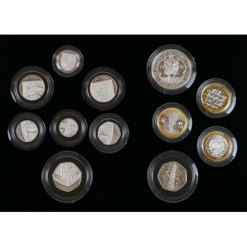 94 - A Royal Mint 2009 Silver Proof twelve coin set, no 3556, including a rare 2009 Kew Gardens 250th Ann... 