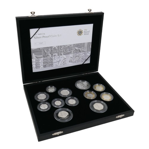 87 - A Royal Mint 2009 Silver Proof twelve coin set, no 1297, including a rare 2009 Kew Gardens 250th Ann... 