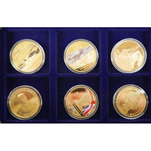 77 - A collection of 18 commemorative coins, featuring the royal family, comprising The House of Windsor ... 