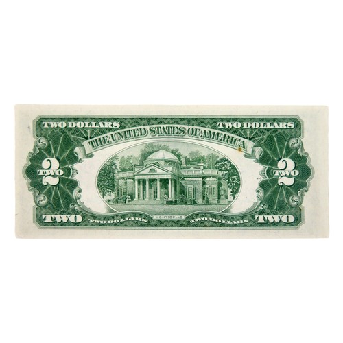 75 - An unusual Two Dollar bill / note, Series 1953 A, Secretary of the Treasury Robert B Anderson, seria... 