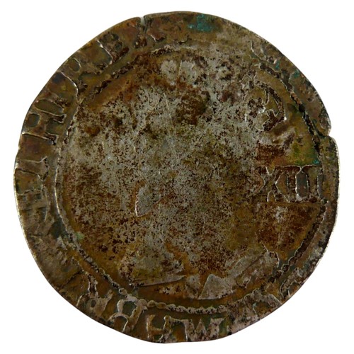 76 - A 17th century silver hammered British coin, Charles I shilling, 28.2-28.6mm, 3.6g.