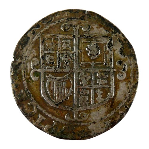 76 - A 17th century silver hammered British coin, Charles I shilling, 28.2-28.6mm, 3.6g.