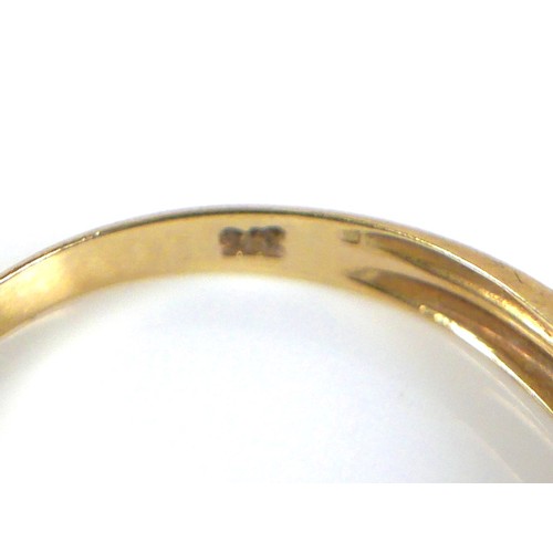 170 - Four 9ct gold rings, total 6.7 g, band size I. (4)