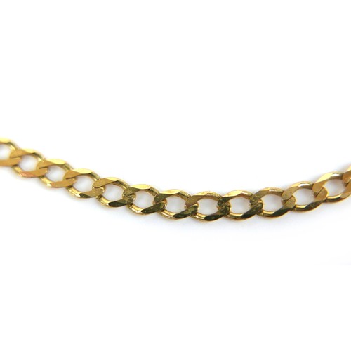 224 - A 9ct yellow gold chain, 44cm, together with a 9ct gold brooch, a gilt metal insect form brooch, thr... 