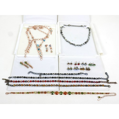 147 - A collection of Swarovski crystal set jewellery, comprising necklaces and earrings, some in sets, tw... 