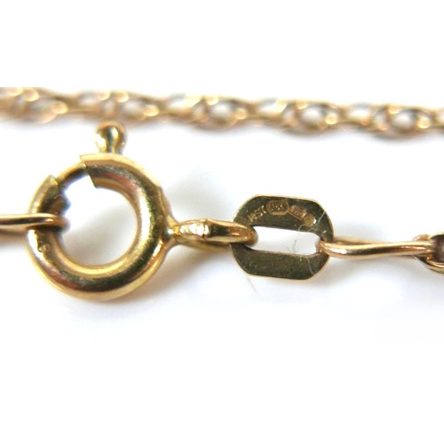 232 - A collection of 9ct gold jewellery, including a rope twist necklace, 7.3g, anklet, 1.4g, bracelet wi... 