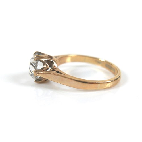 207 - Four 9ct gold rings, comprising a solitaire white stone ring, size L, 2.8g, with oval ring box and t... 