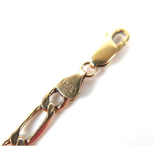 212 - Two 9ct gold flat curb link bracelets, both with lobster clasps, 21.5cm long and 19.3cm long, 11.2g.... 