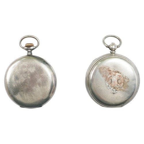 103 - Two 19th century and later silver cased open face pocket watches, comprising a Victorian key wound p... 