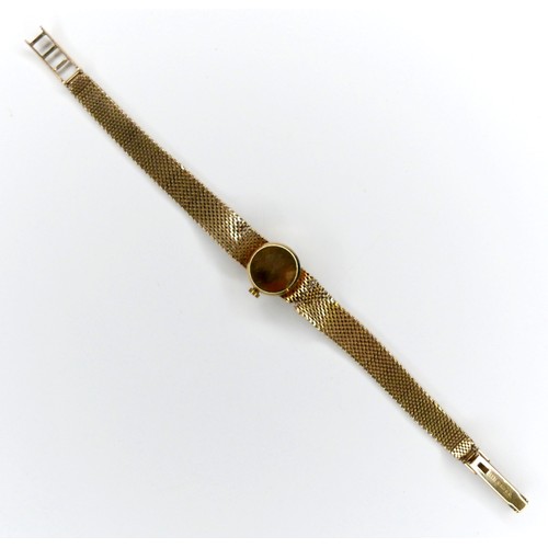 123 - A Rolex Precision 9ct gold cased lady's wristwatch, circa 1960s, circular silvered dial with gold ba... 