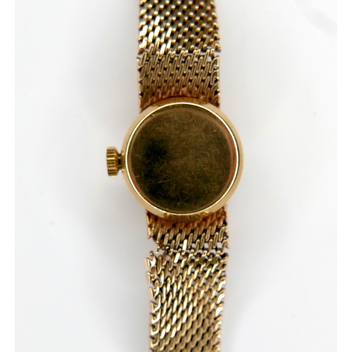 123 - A Rolex Precision 9ct gold cased lady's wristwatch, circa 1960s, circular silvered dial with gold ba... 