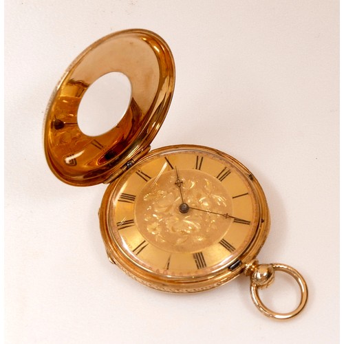 105 - A Continental 18ct yellow gold lady's open faced pocket watch, by Sarl & Sons, London, circa 1880, k... 