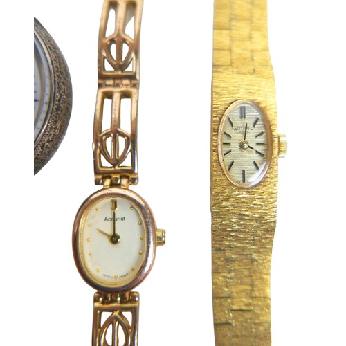 116 - A group of watches, comprising four vintage gentleman's gold plated examples, Gigon 25 jewels Automa... 