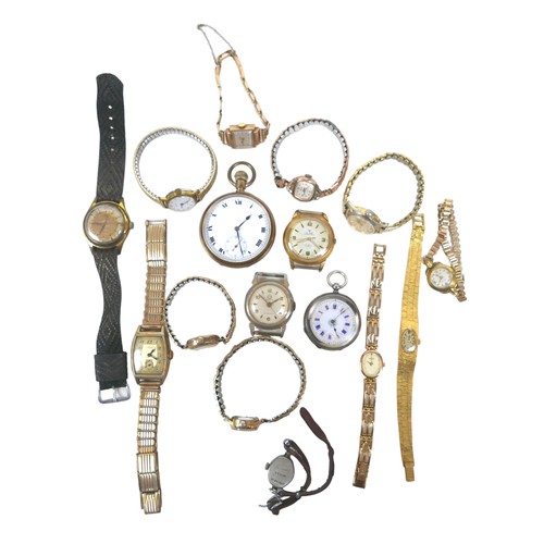 116 - A group of watches, comprising four vintage gentleman's gold plated examples, Gigon 25 jewels Automa... 