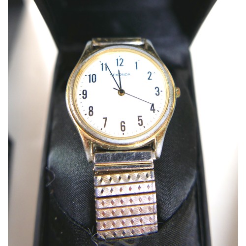 114 - A collection of ladies and gent wristwatches, by Emporio Armani, Tissot, Lorus and Sekonda. (1 bag)