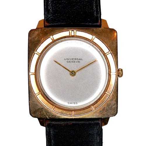 127 - A Universal Geneve 18ct yellow gold cased gentleman's wristwatch, circa 1950s, circular silvered min... 