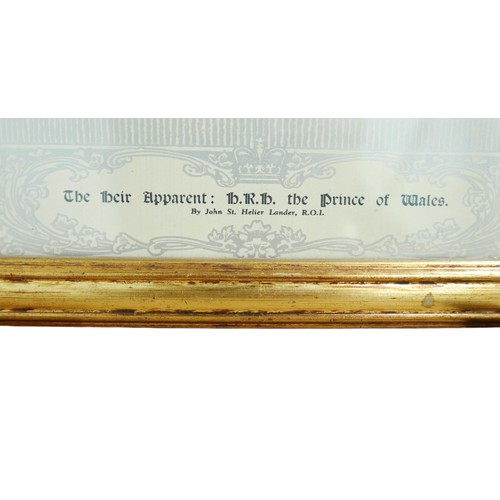 389 - A gilt framed Print of the Heir apparent Edward H.R.H. the Prince of Wales, after an original by Joh... 