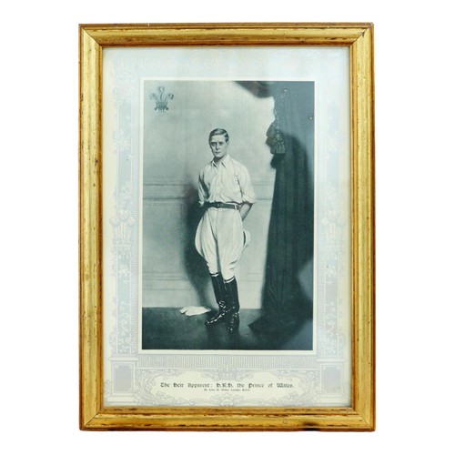 389 - A gilt framed Print of the Heir apparent Edward H.R.H. the Prince of Wales, after an original by Joh... 