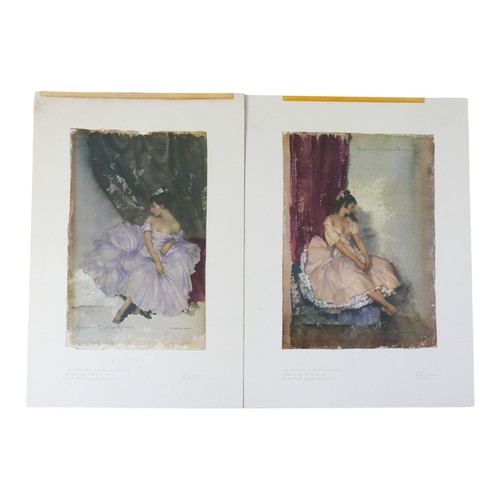 374 - A group of etchings and prints, including two prints by Sir William Russell Flint, RA, two mounted e... 