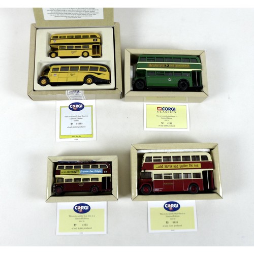 263 - A collection of seventeen Corgi classics boxed die cast vehicles, with two editions of Classic Toys ... 